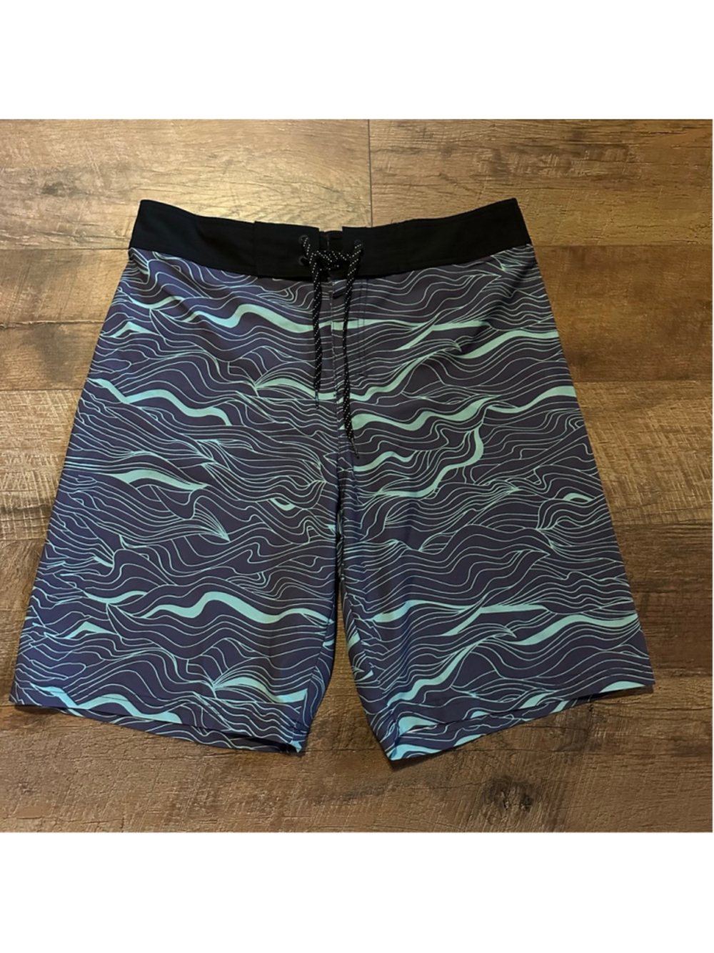 Men's Ocean Coast Swim Trunks Size L Purple Blue Summer